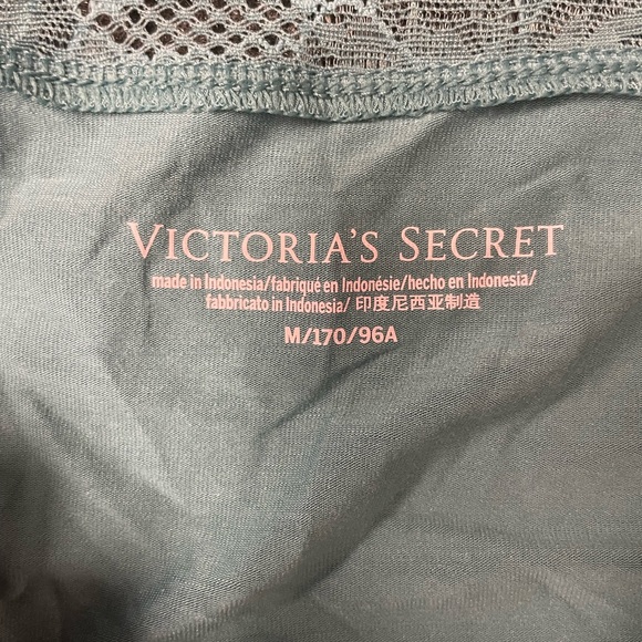 Victoria's Secret Cami Sleep short set NWT size Medium teal green blue lace - Picture 3 of 5